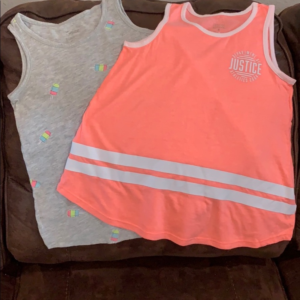 Justice Tank Tops 2 Size 8